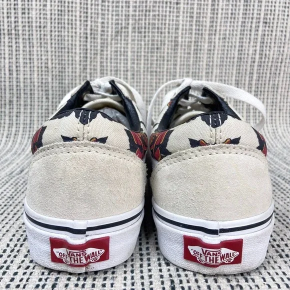Vans Old Skool Mary Rand Floral Rose Skate Shoes Sneakers Size 6 Ivory Low Top - Picture 4 of 8